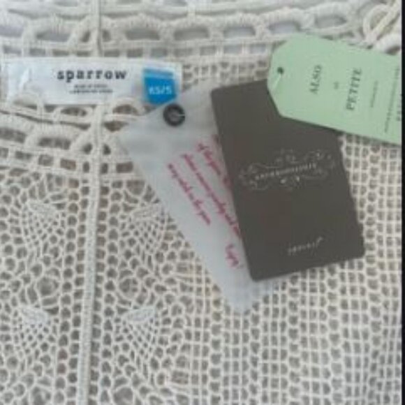 NWT Sparrow By Anthropologie Crochet Poncho XS/Small MSRP $118 - Picture 9 of 13